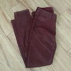 ⭐ Banana republic red coated skinny jeans 25